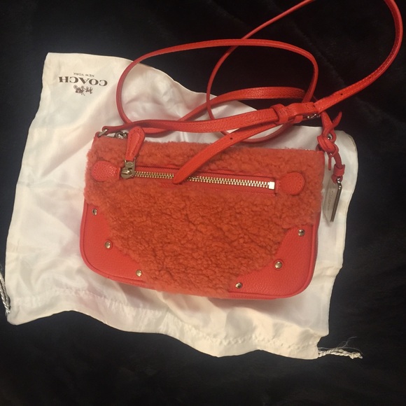 Coach Rhyder Studded Crossbody Orange - Picture 2 of 7